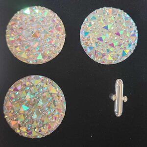 SADDLE BLANKET LINKS Aurora BOREALIS for Horse Show Numbers by Ornaments